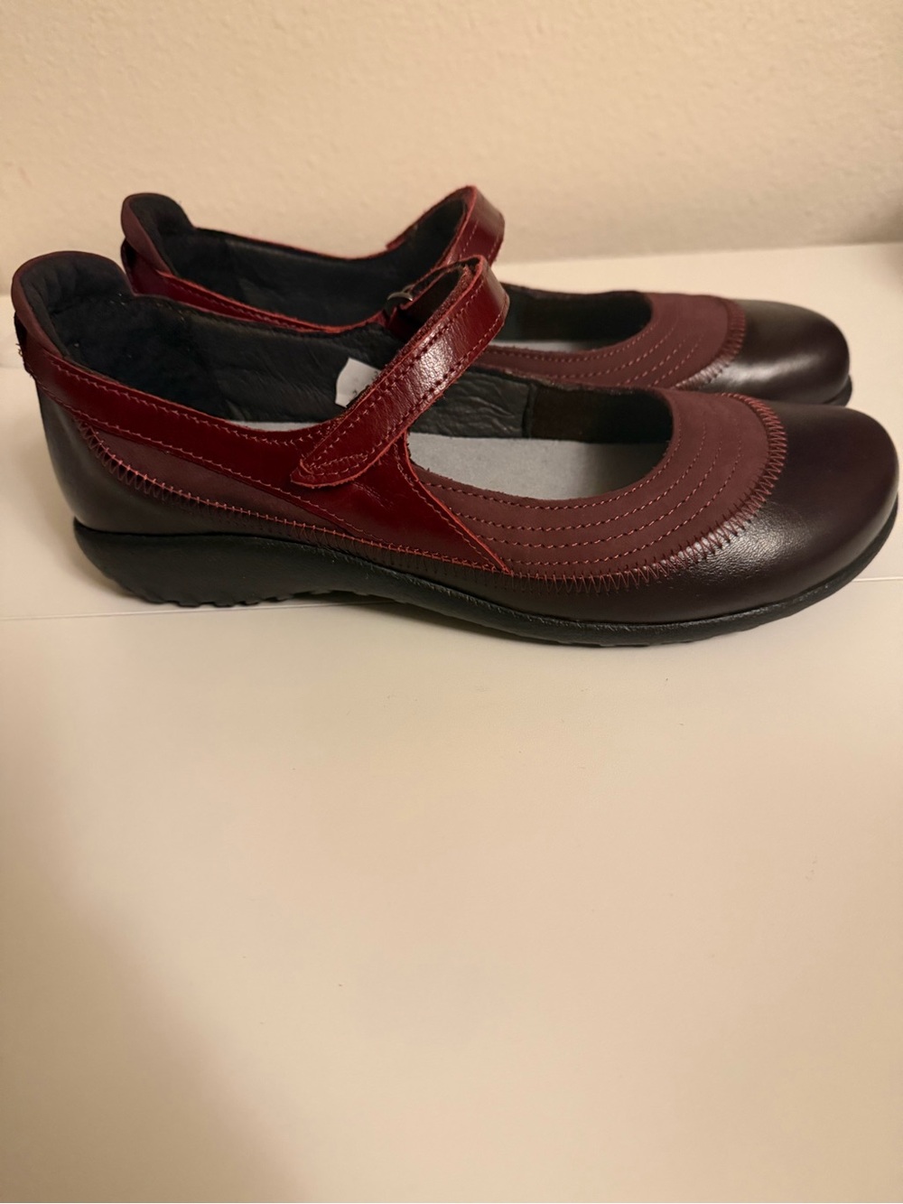 Noat Kire Mary Jane Flat (Women) Violet/ Bordeaux Leather US 8/ 39 EU - Picture 7 of 10